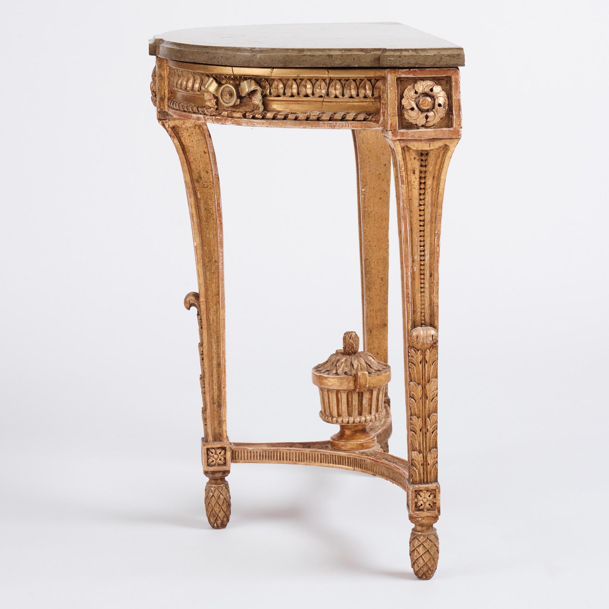 Konsolbord, Stockholmsarbete, 1700-talets slut, Gustavianskt.