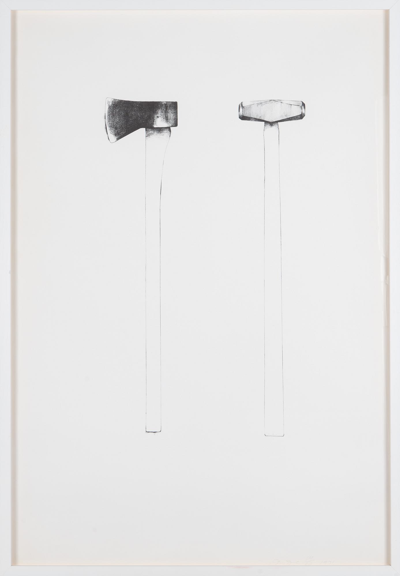 Jim Dine, "Sledgehammer and Axe".