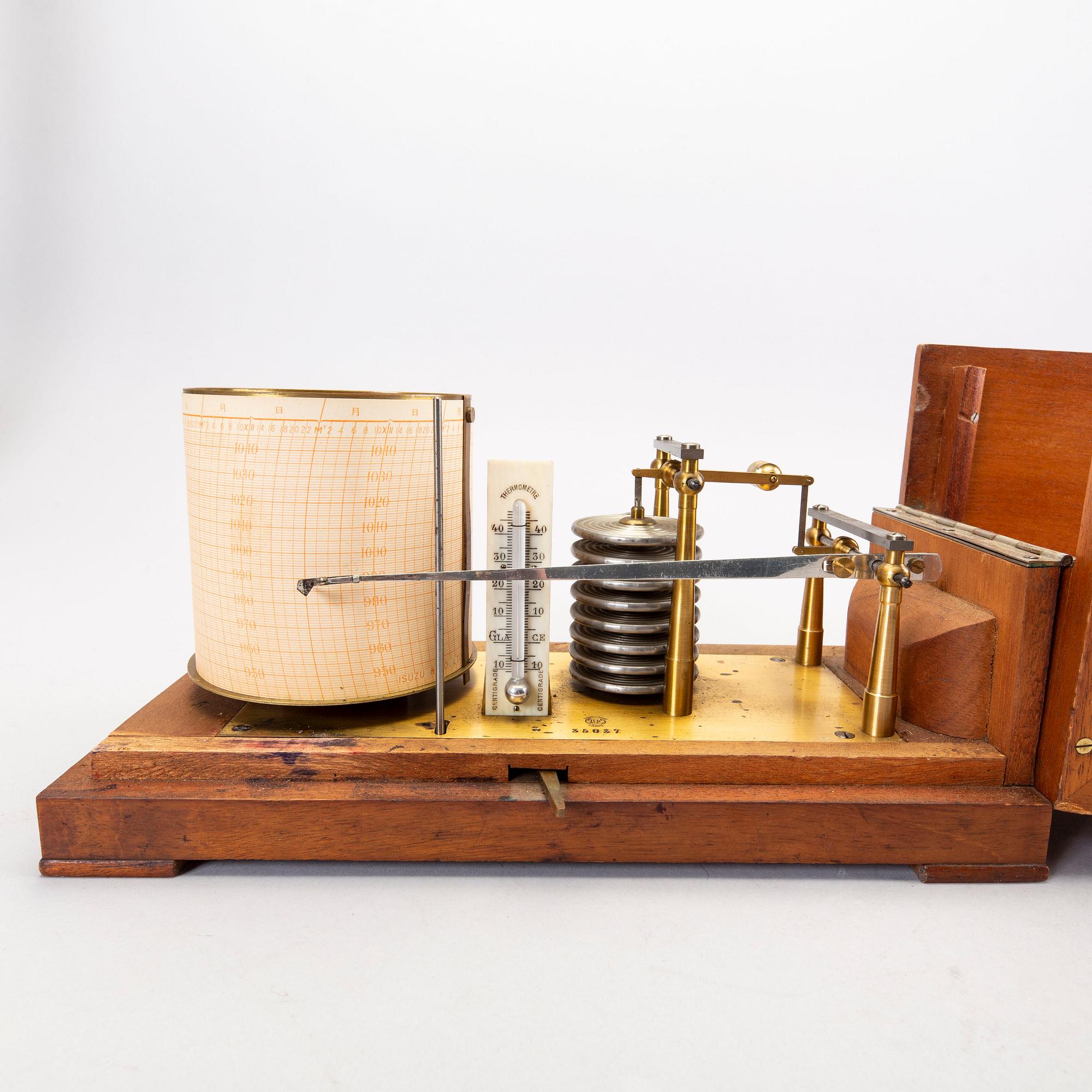 A Microscope and a Barograph first half of the 20th century.