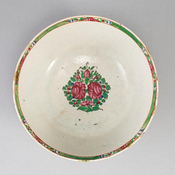 A BOWL, pottery, diameter ca 20,5 cm, Persia (Iran), second half of the 20th century.