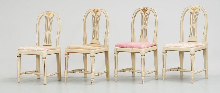 STOLAR, 4 st, gustavianska provinsarbeten, 1800-talets början.