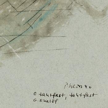 PETER WEISS, mixed media on paper, signed and dated 46.