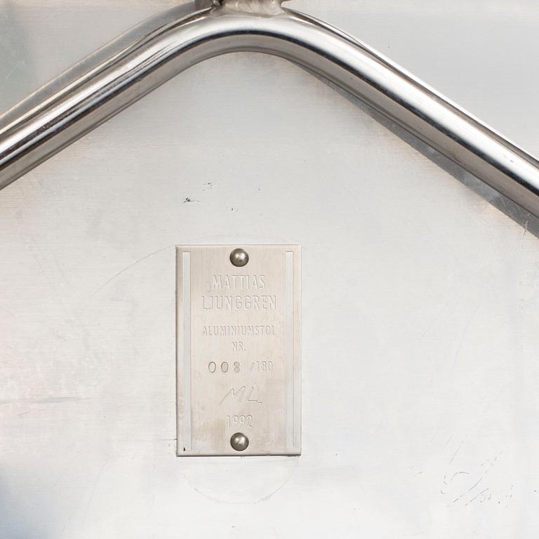 MATTIAS LJUNGGREN, stol, "Aluminiumstol", no. 008/180, 1992.