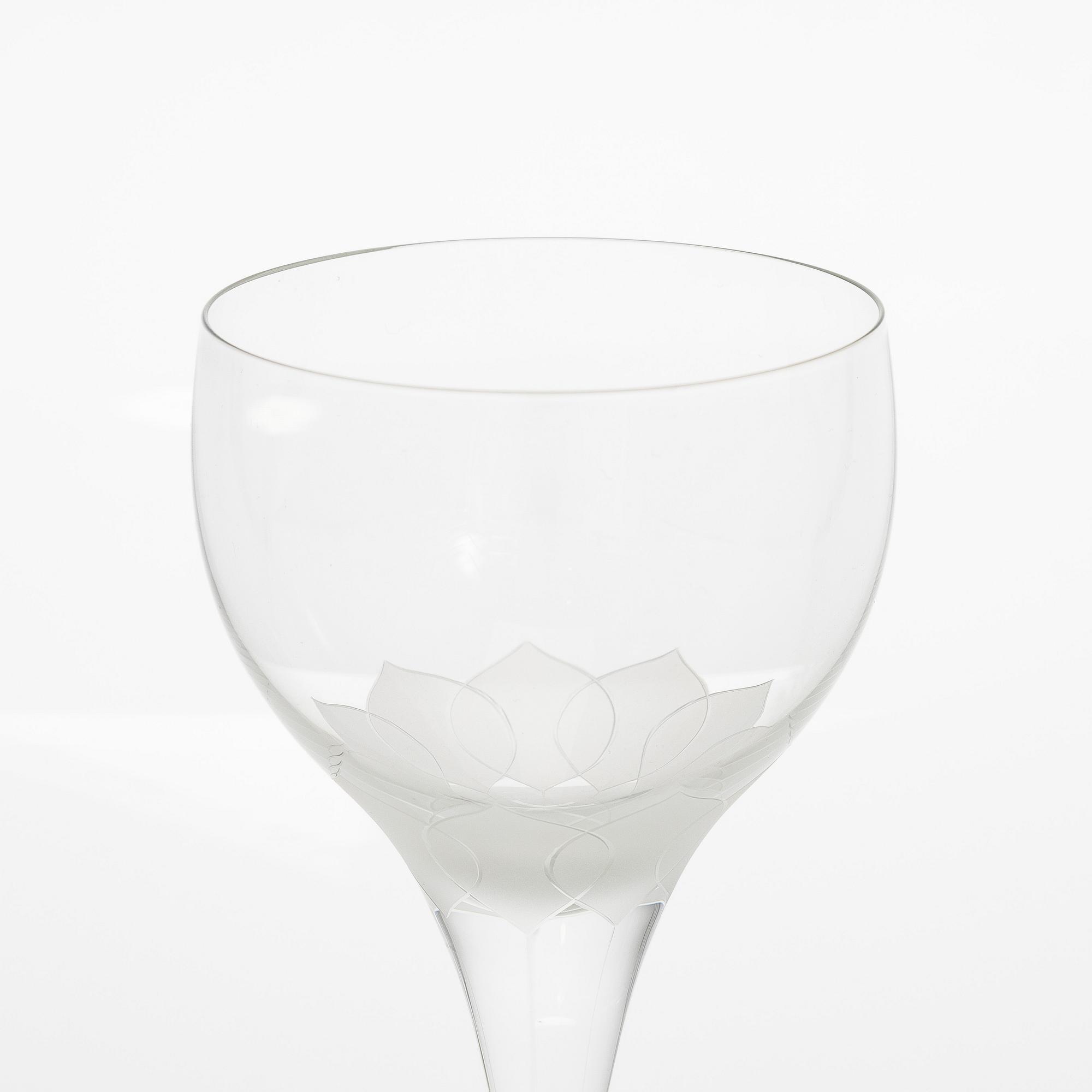 Richard Latham & Björn Wiinblad, glasservis, 40 delar, "Lotus", Rosenthal.