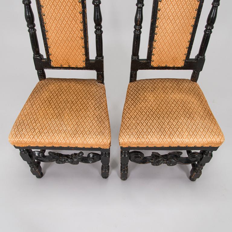 A pair of Baroque style chairs, second half of the 19th century.
