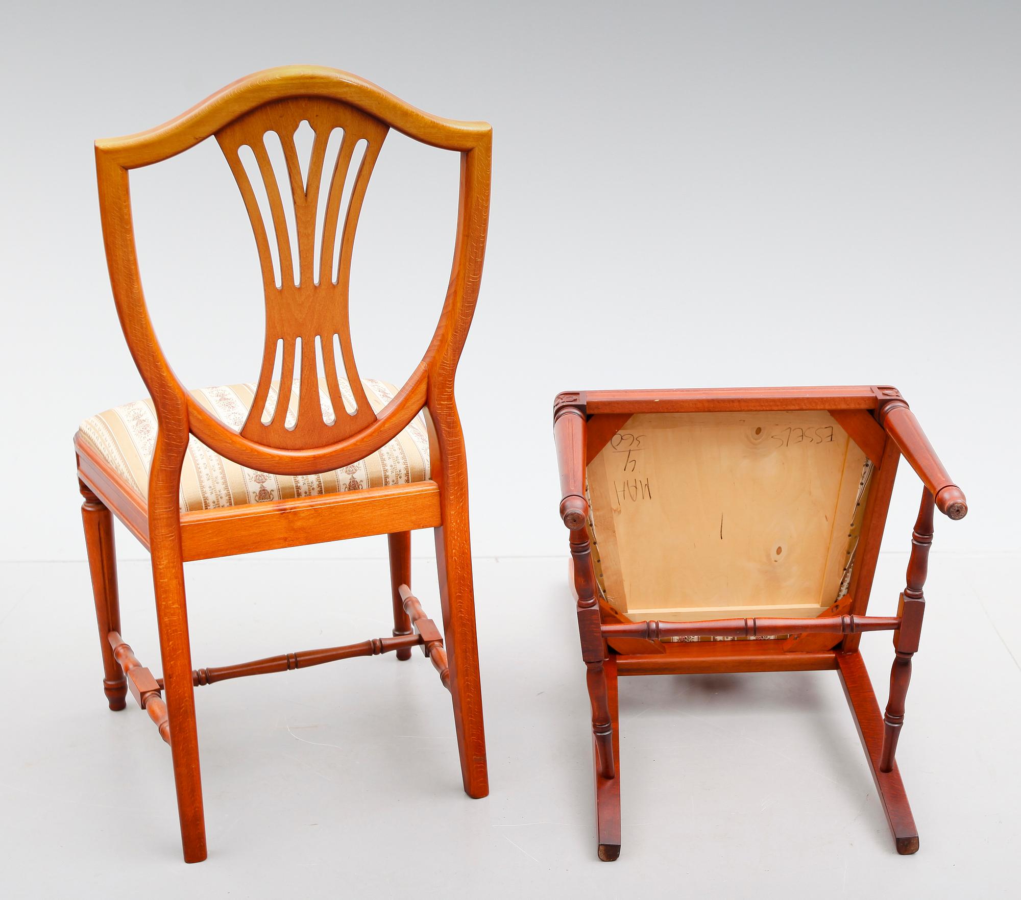 MATGRUPP, 5 delar, gustaviansk stil, 1900-talets andra hälft.