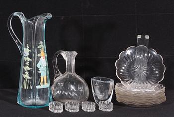 PARTI GLAS, ca 30 delar, tidigt 1900-tal.