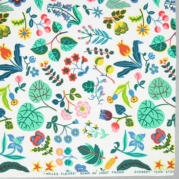 JOSEF FRANK, tyger, 2 st, "Honey" & "Milles Fleur", Firma Svenskt Tenn.