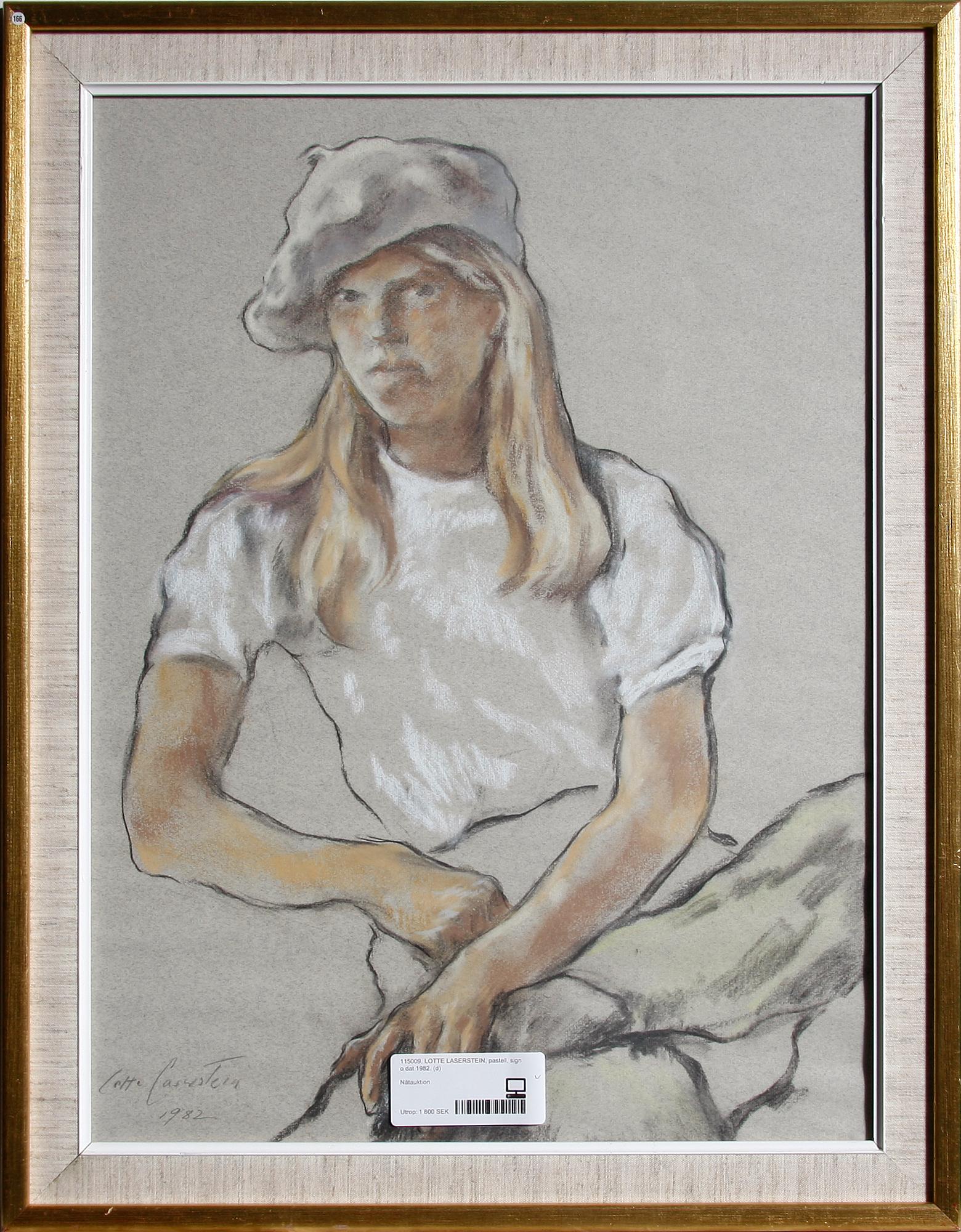 LOTTE LASERSTEIN, pastell, sign o dat 1982.