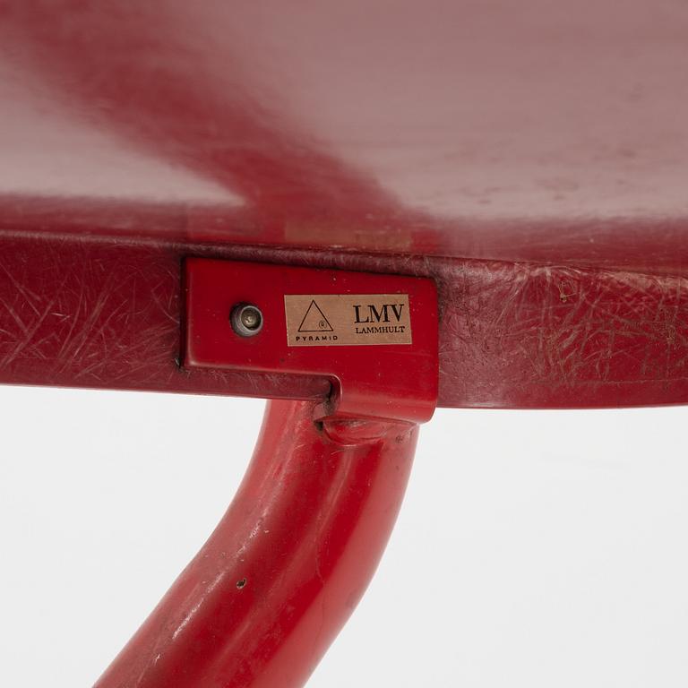 A set of three S70-3 barstools by Börge Lindau & Bo Lindekrantz for Lammhults 1968.