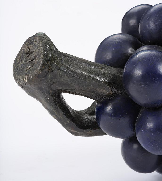 Hans Hedberg, a large faience sculpture of a bunch of grapes, Biot, France.