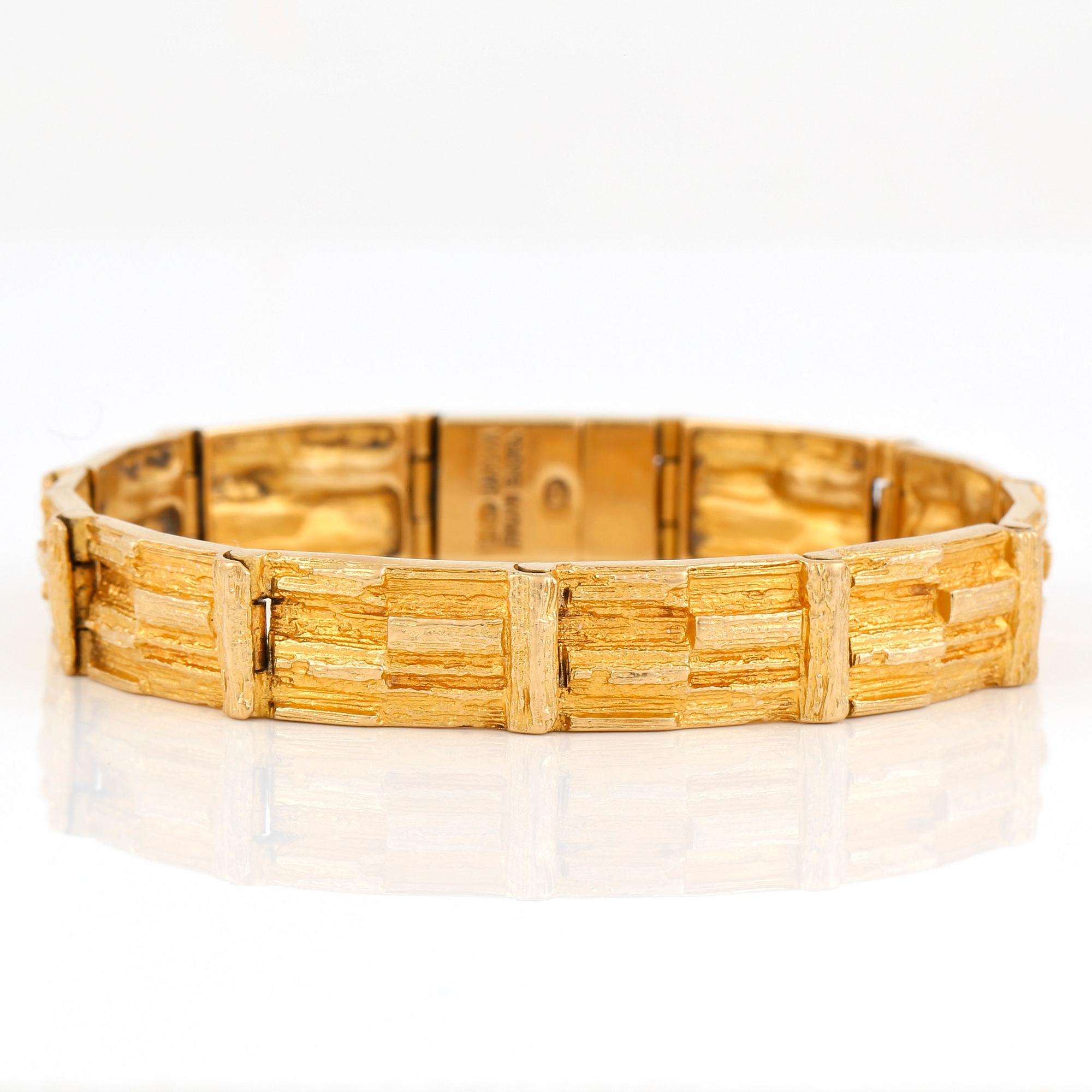 ARMBAND, 18K guld, Björn Weckström, Lapponia, Finland. Vikt 30,40 g.