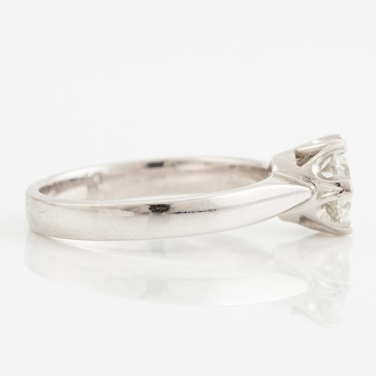 Ring, Schalins, 18K white gold with brilliant-cut diamond and accompanying report IGI.