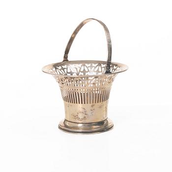 A sterling silver bowl with handle, signed with monogram CMM, 20th century.