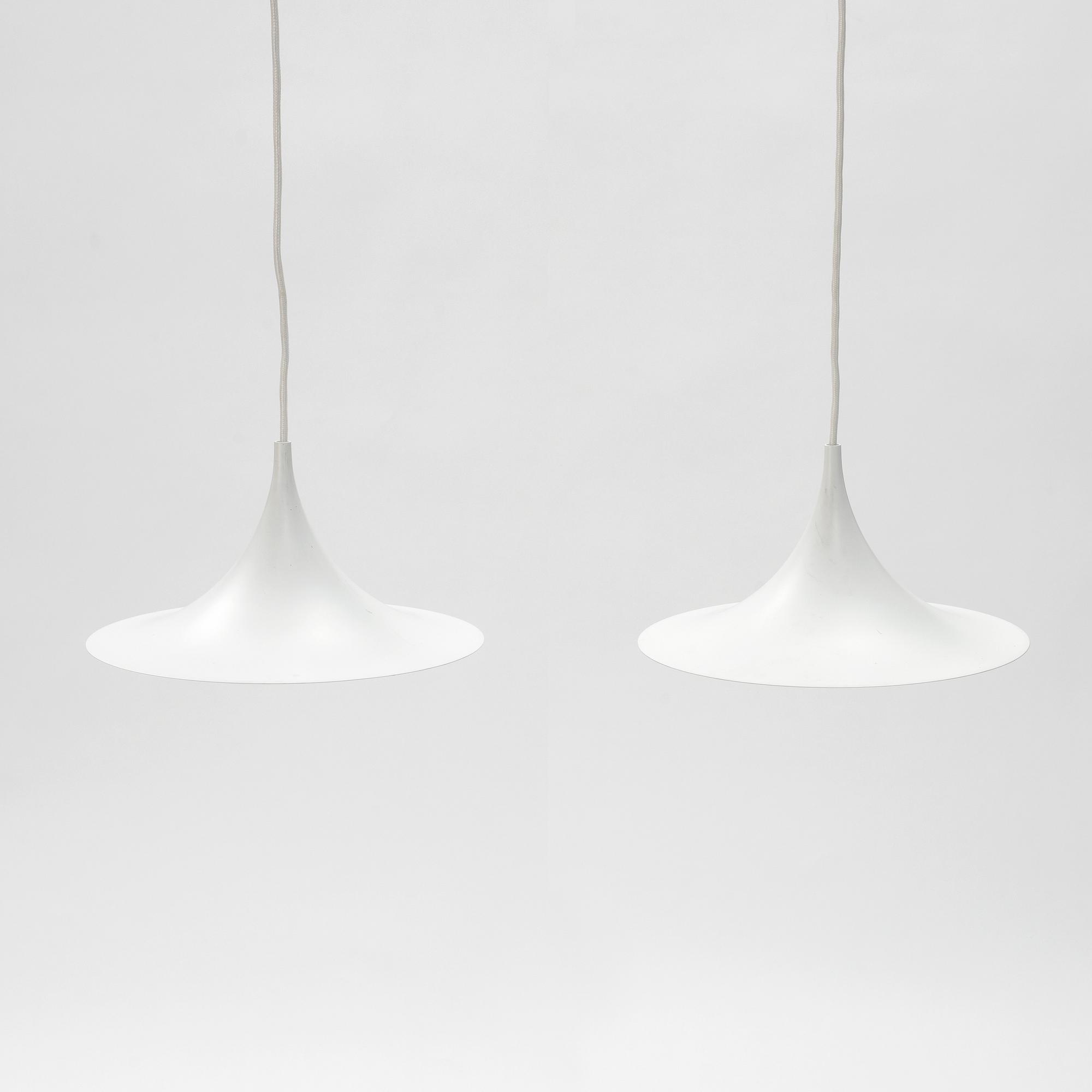 Bonderup & Thorup, a pair of 'Semipendel' ceiling lights, Gubi, Denmark.