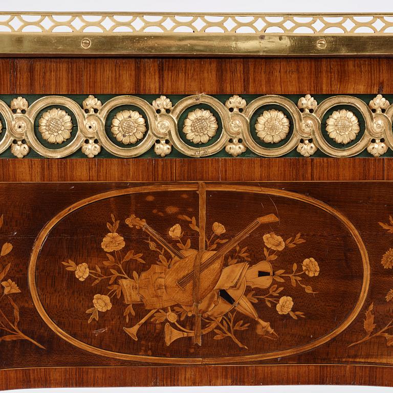Bord, så kallat "Table en chiffonnière" tillskrivet Roger Vandercruse- Lacroix (1729-1799), Louis XVI.