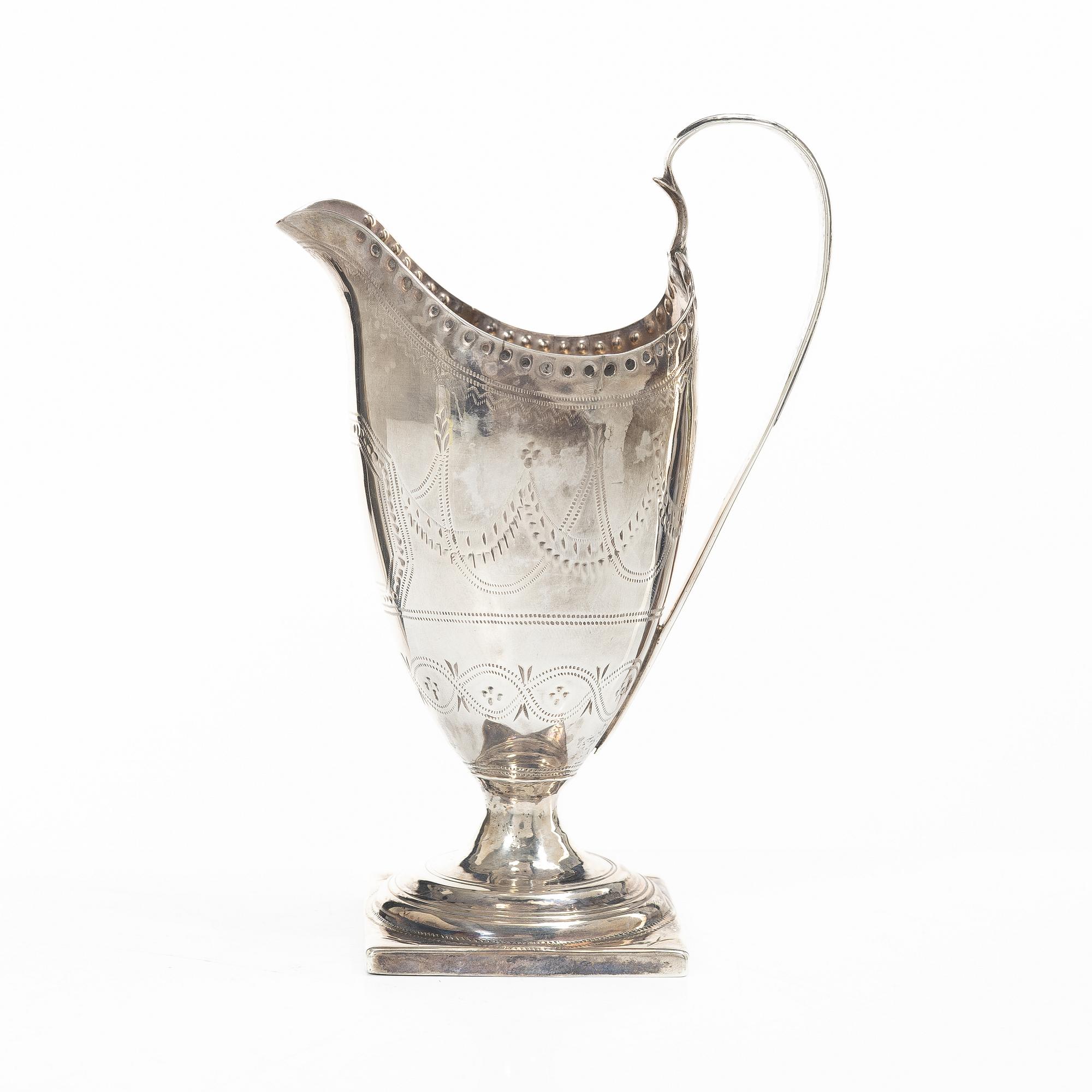 Gräddkanna, silver, London, England, 1791.