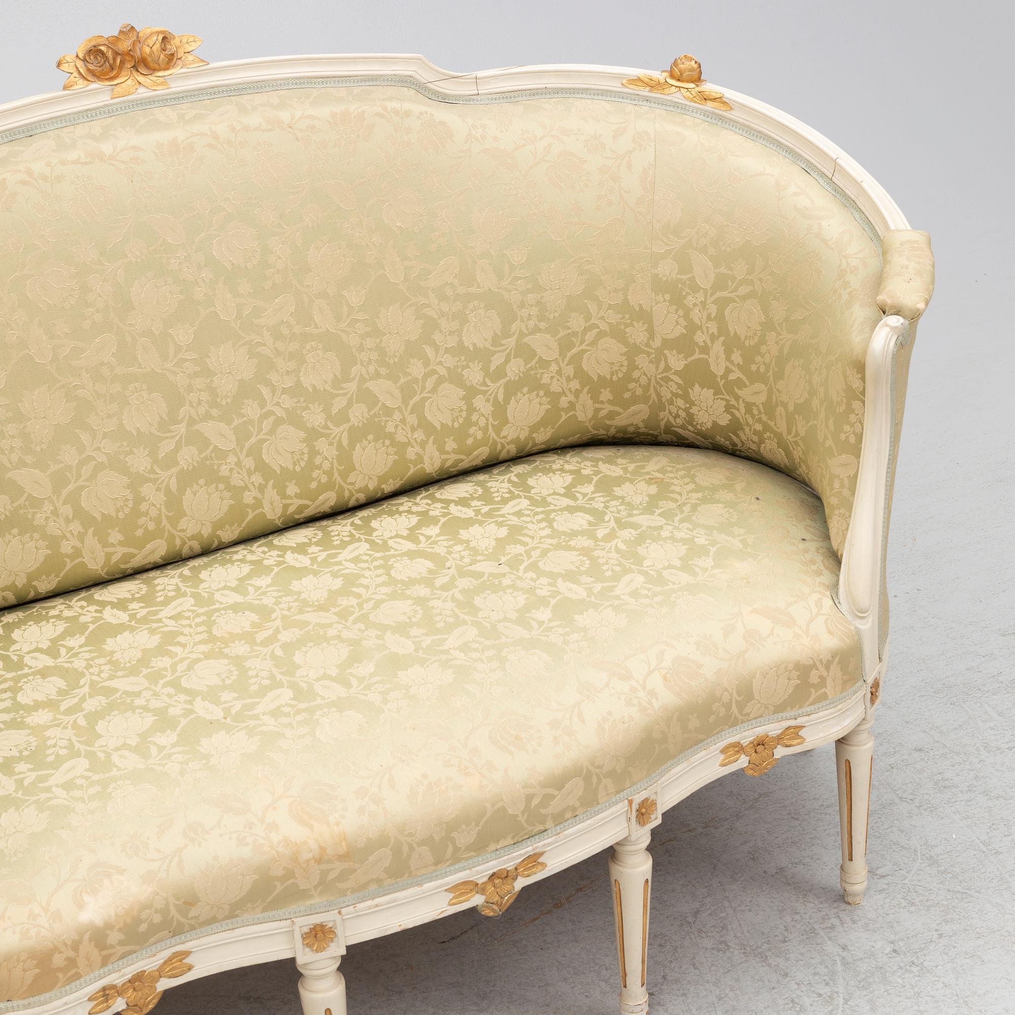 Soffa, gustaviansk stil, 18/1900-tal.