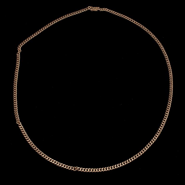 HALSKED, "pansar" 18K guld. Kultasepät Silvan Oy, Finland 1998 handgjord. Vikt 57,6 g.