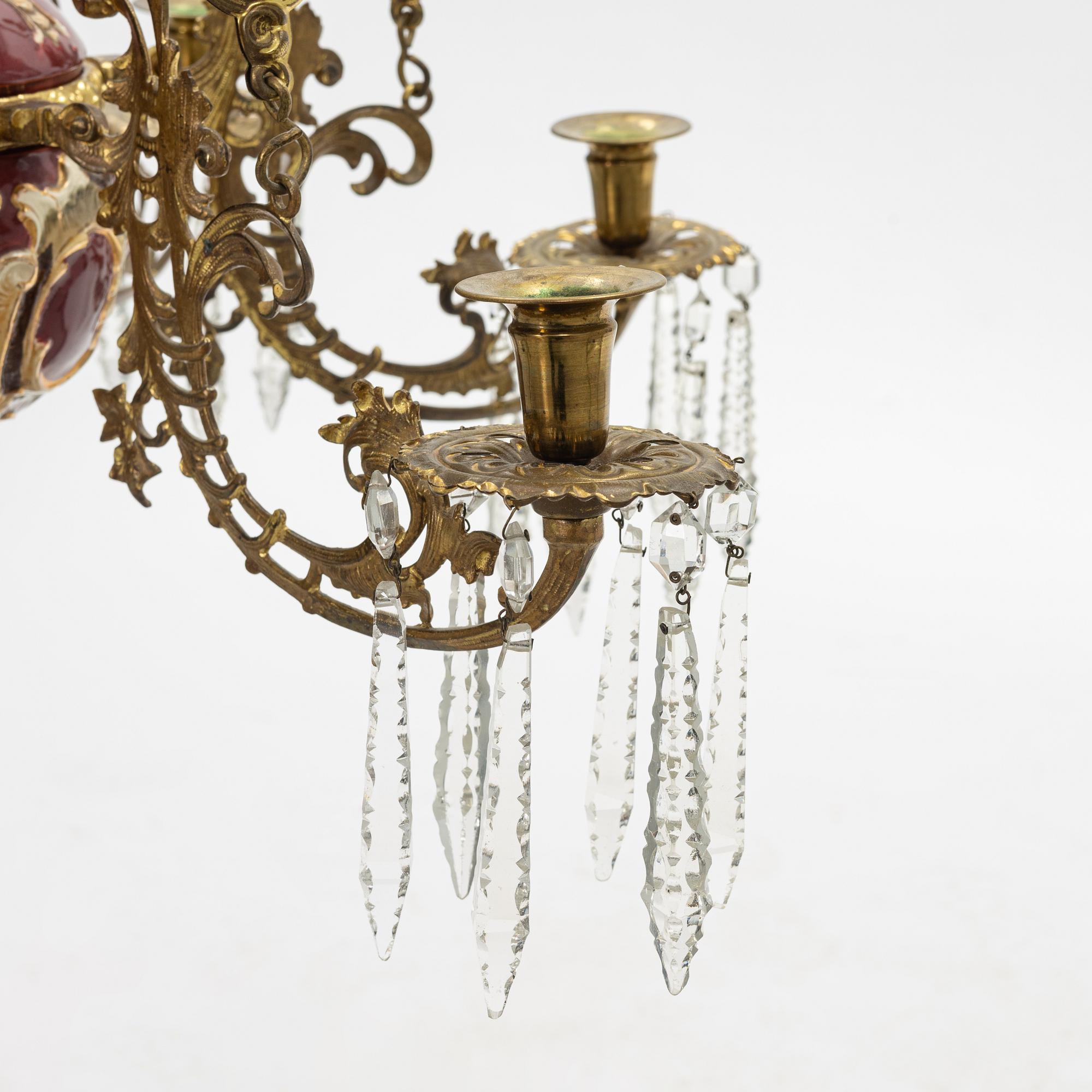 Takfotogenlampa, oskariansk, sent 1800-tal.