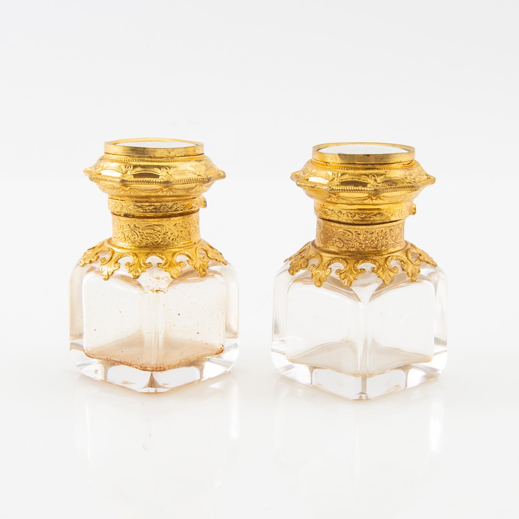 perfume bottles a pair France 1860s.