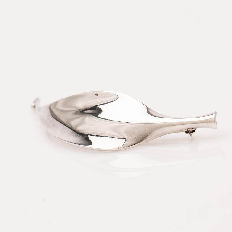Vivianna Torun Bülow-Hübe, brosch, silver, Goerg Jensen, Danmark.