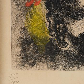 Marc Chagall, "L'Enfant ressuscité par Élie" ur "La Bible".