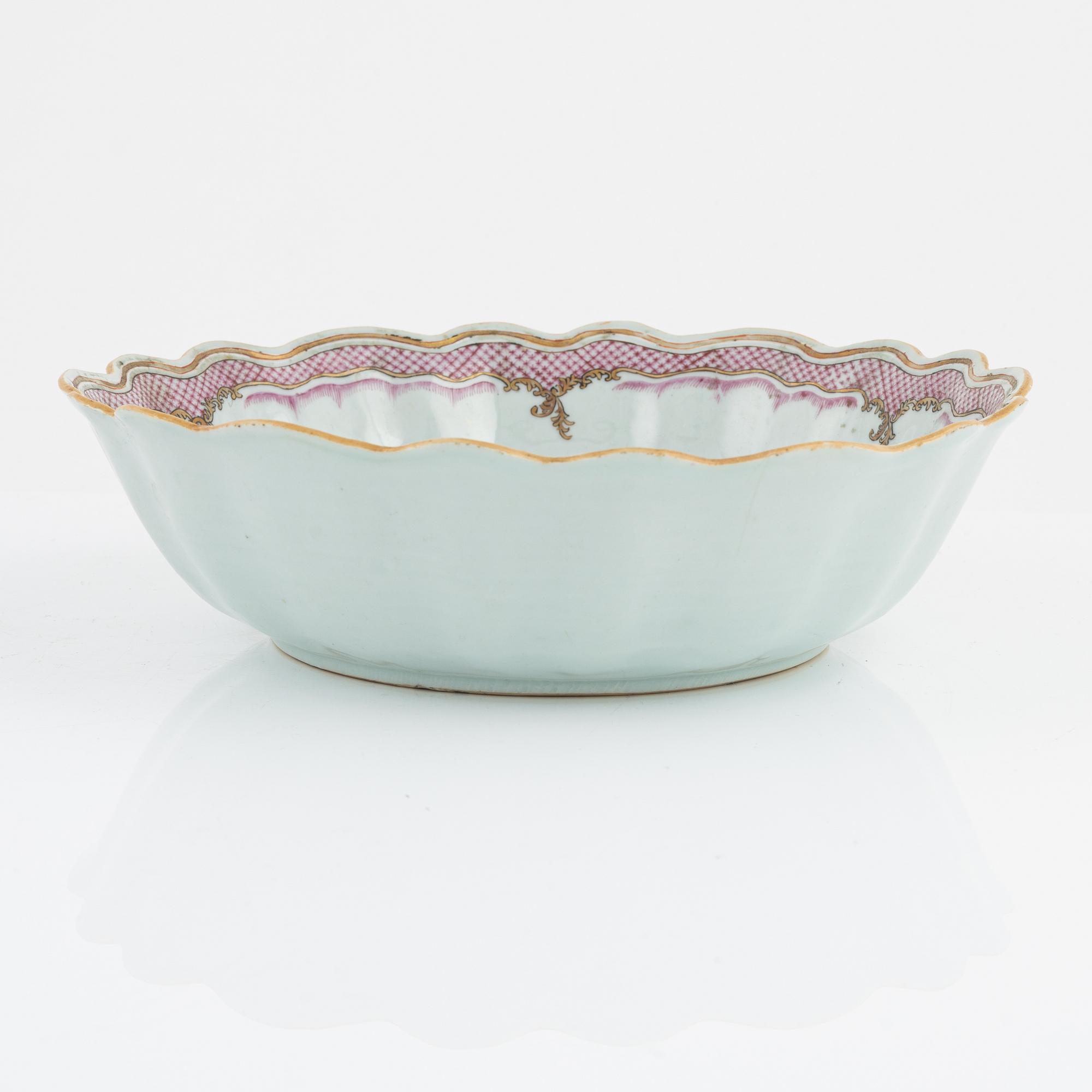 Ten Famille Rose porcelain pieces, China, Qing Dynasty, Qianlong (1736-95).