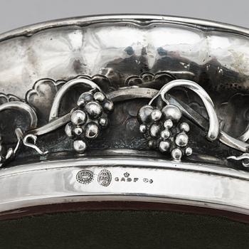 Georg Jensen, a pair of 830/1000 silver coasters, Copenhagen ca 1915-1919.