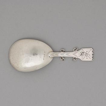 A Swedish 19th century silver spoon, mark of Johan Olof Degerman, Haparanda (1840-1887).