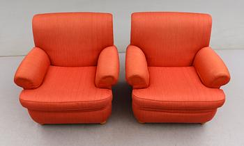 FÅTÖLJER, 1 par, Arne Norell, 1900-talets andra hälft.