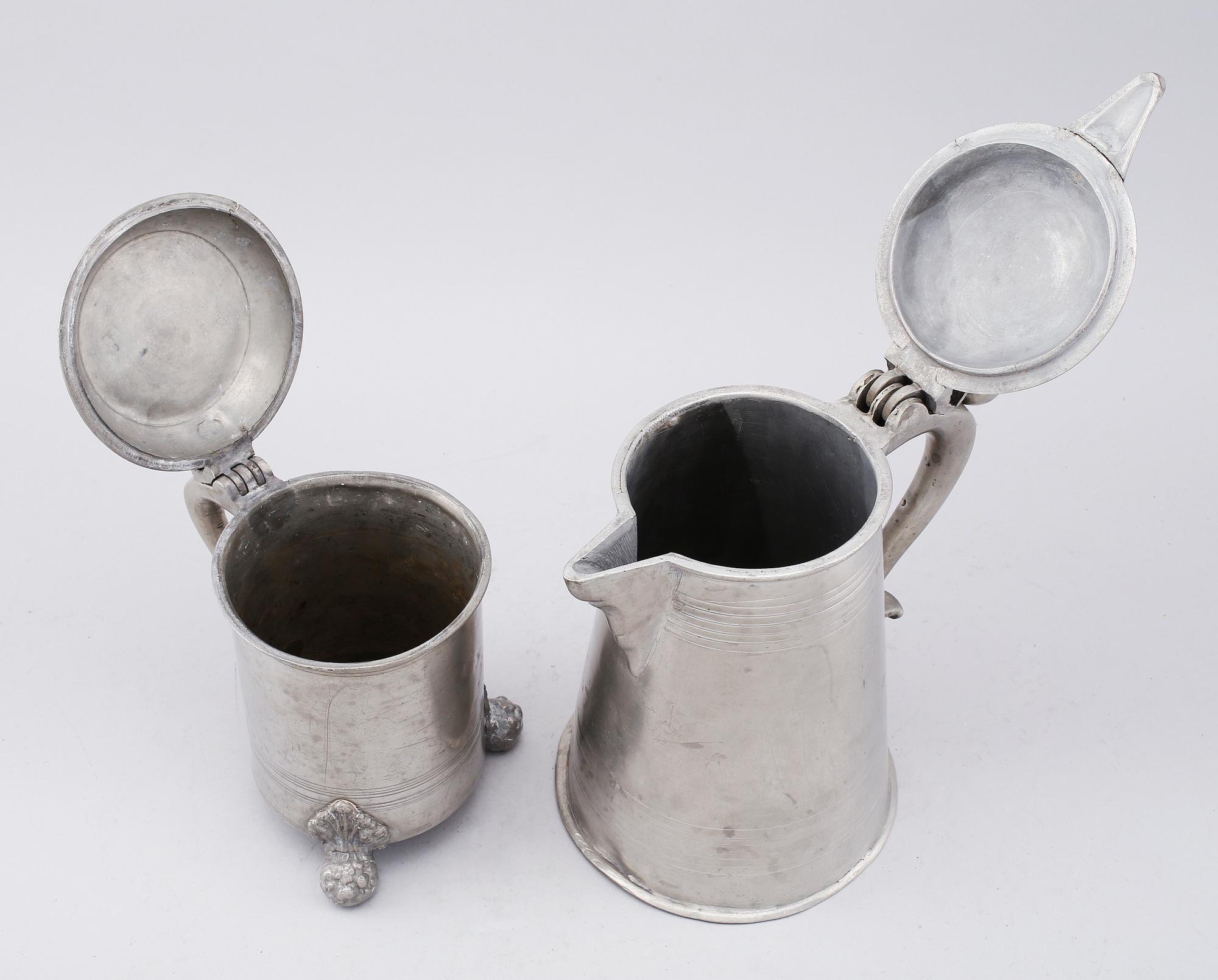 KANNA OCH STOP, tenn, svenska stämplar, 1800-tal.