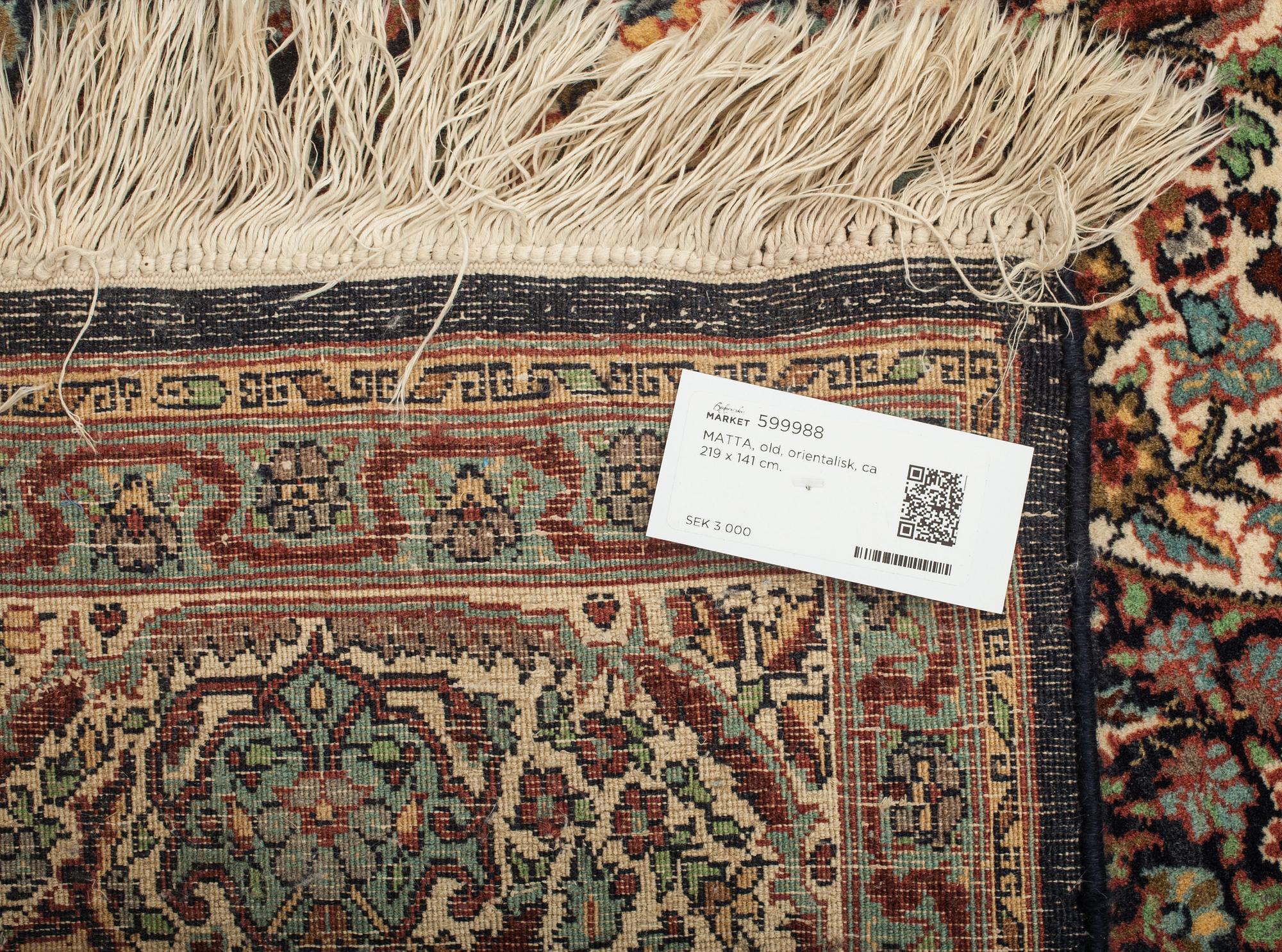 MATTA, old, orientalisk, ca 219 x 141 cm.