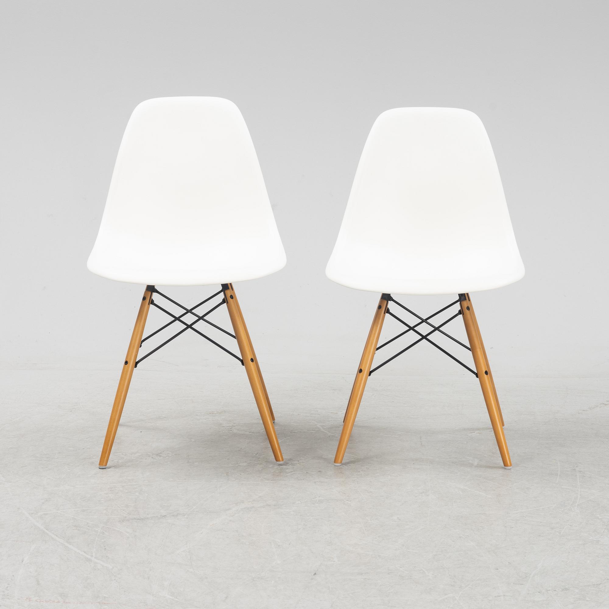 Charles and Ray Eames, stolar, 6 st, "Plastic chair DSW", Vitra,
