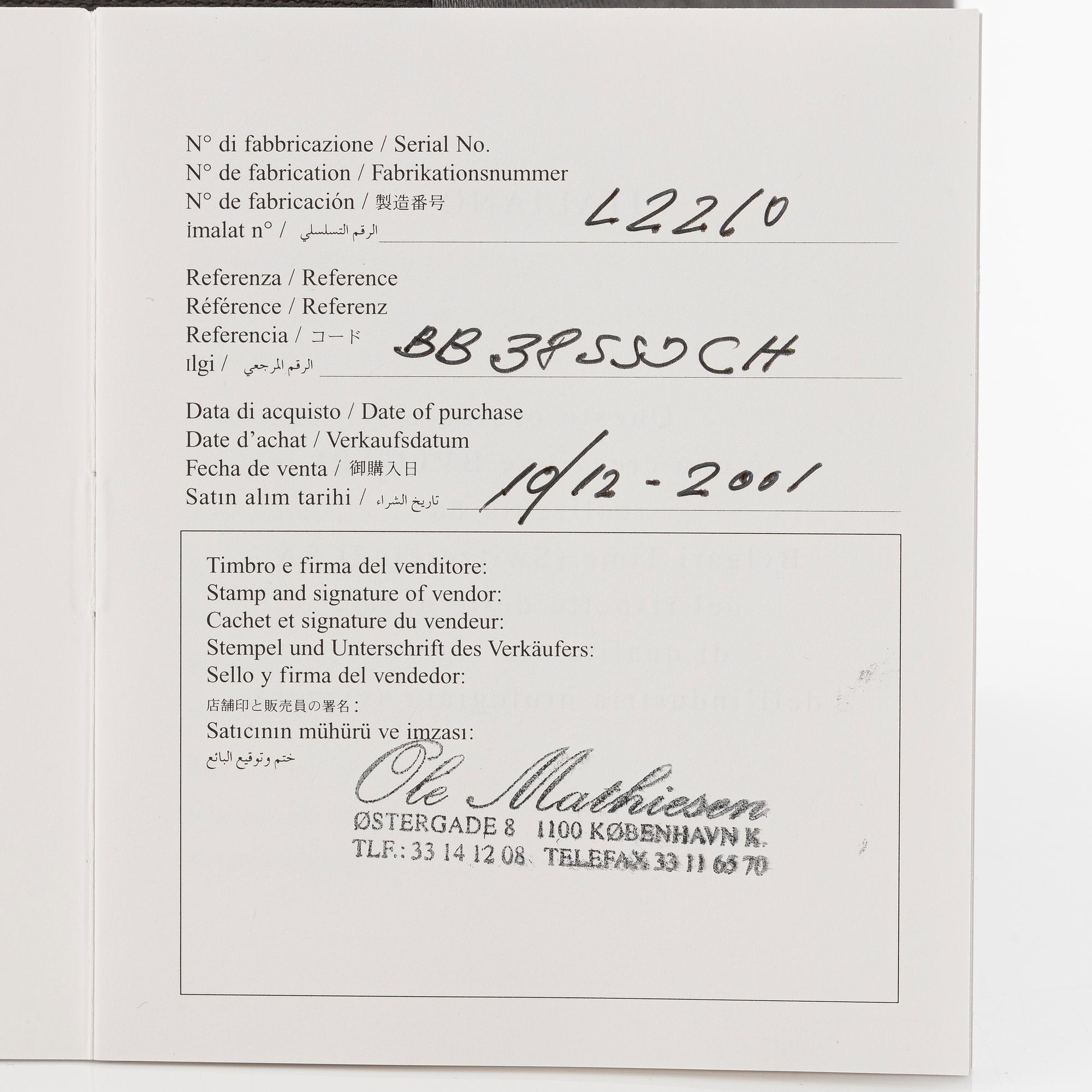 Bulgari, chronograph, wristwatch, 38 mm.