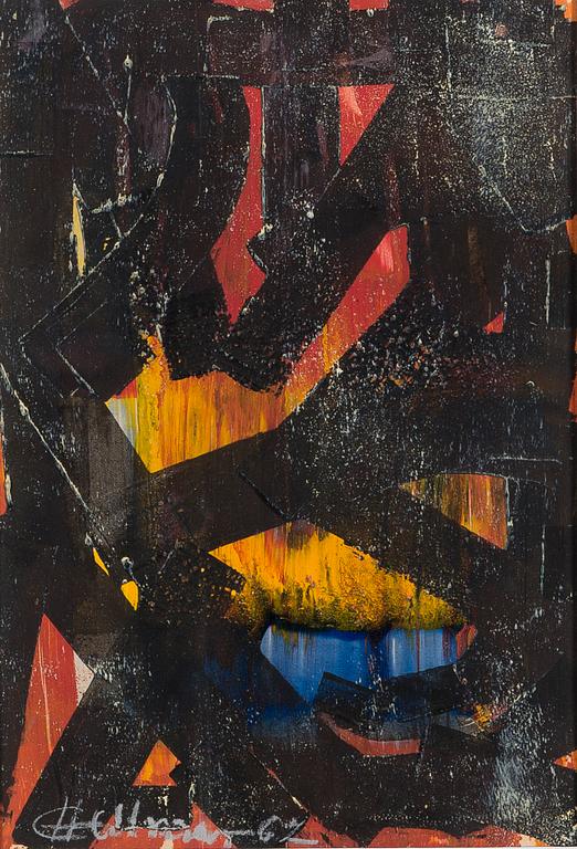 ERKKI HELLMAN, blandteknik, signerad och daterad -62.