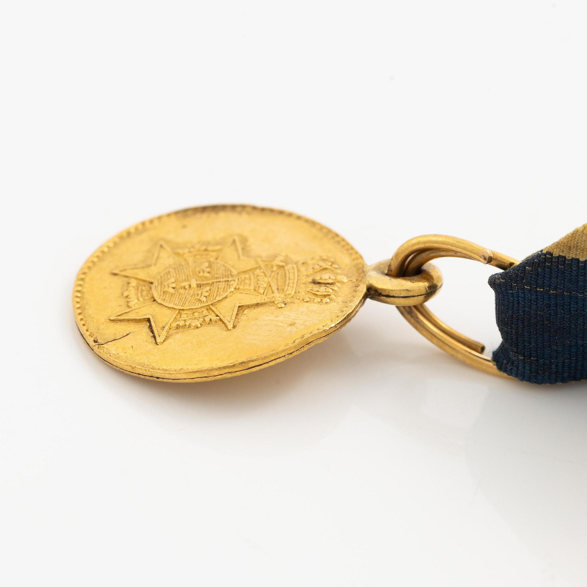 Karl XIII, two miniature order insignia, first part 19th century.