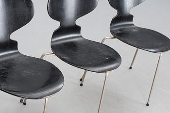 STOLAR, 3 st. "Myran", Arne Jacobsen för Fritz Hansen.