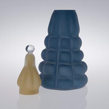 MARKKU SALO, GLASSKULPTUR. Sign. Markku Salo Nuutajärvi Notsjö, 1988.