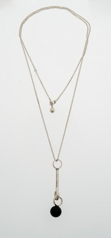 HÄNGE, "Sphere", Georg Jensen, silver, svart agat.