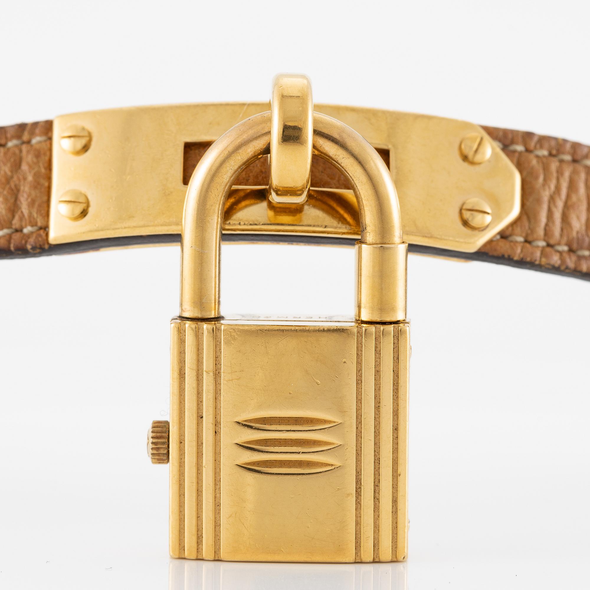 Hermès, wristwatch, "Kelly Lock", 20 x 20 (37.5) mm.