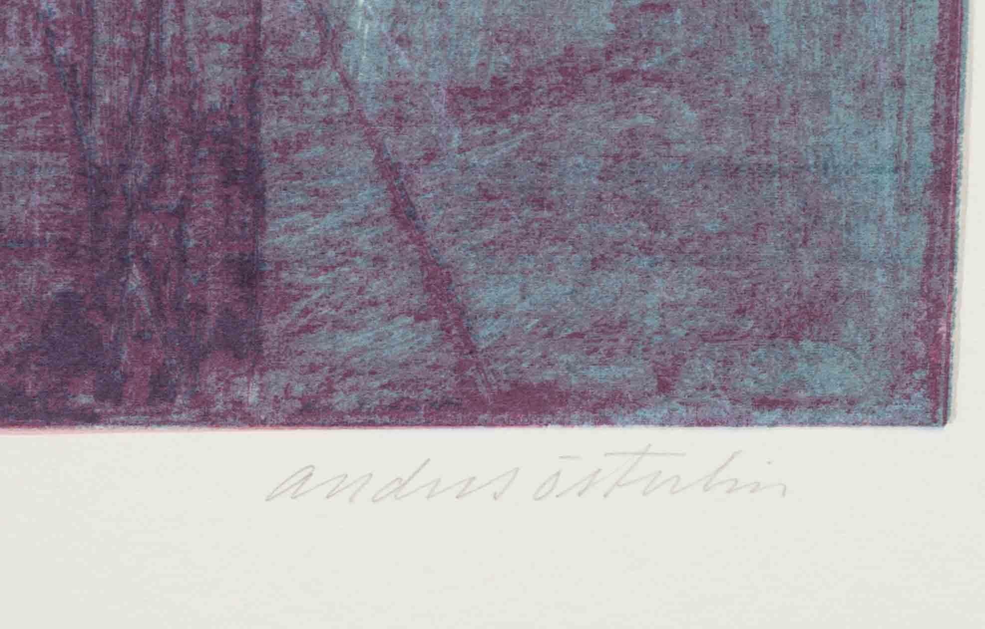 ANDERS ÖSTERLIN, färgserigrafi, signerad och numrerad 72/95.