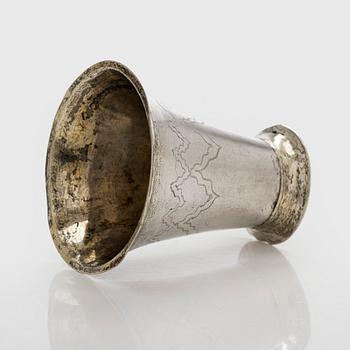 An early 19th-century silver beaker, maker's mark of Jacob Johan Jankes, Turku 1803.