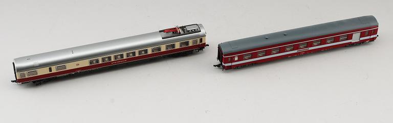 MODELLTÅGSSET, 2 st, Roco, Österrike.