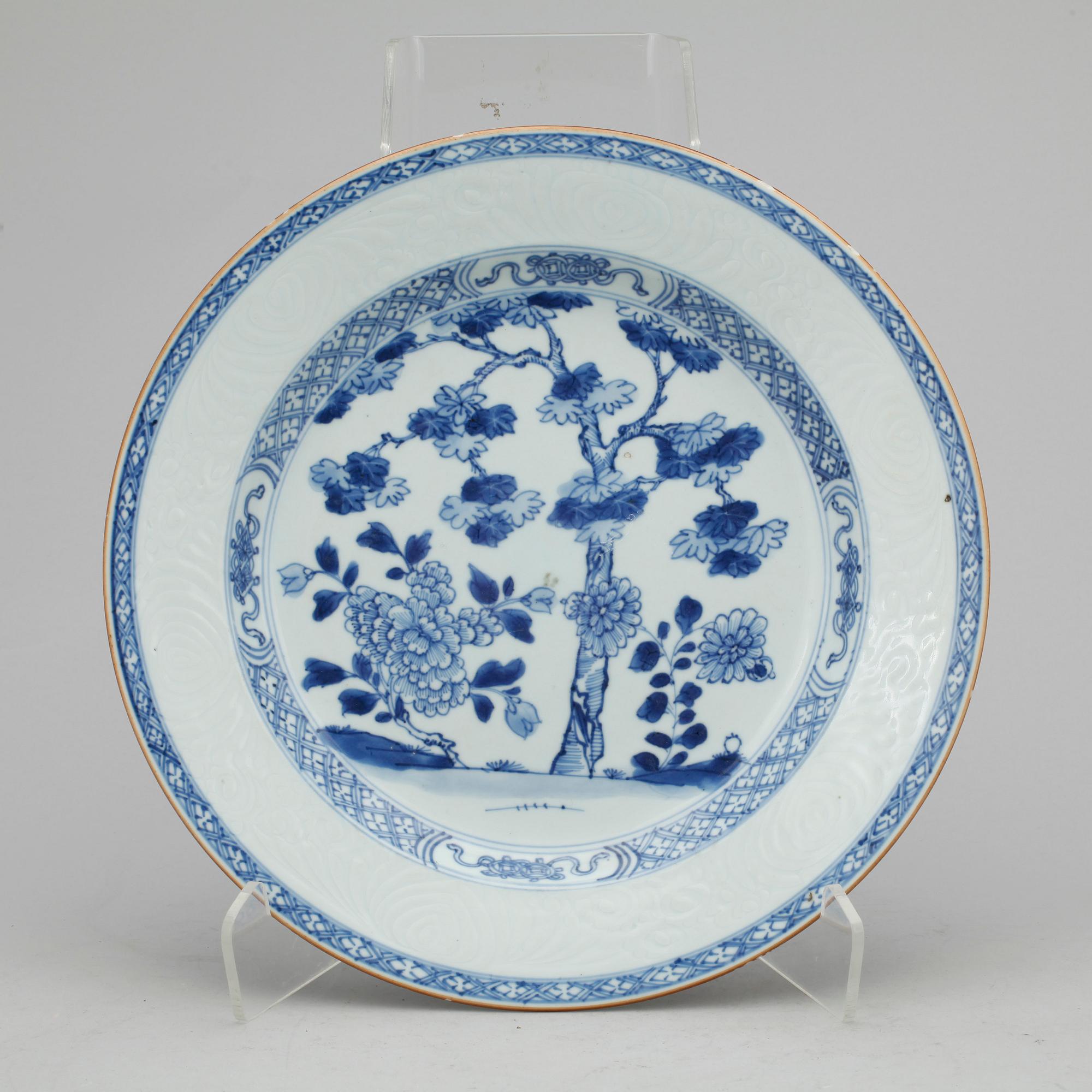 FAT, porslin, Kina, Qing dynastin, sannolikt Kangxi (1662-1722).