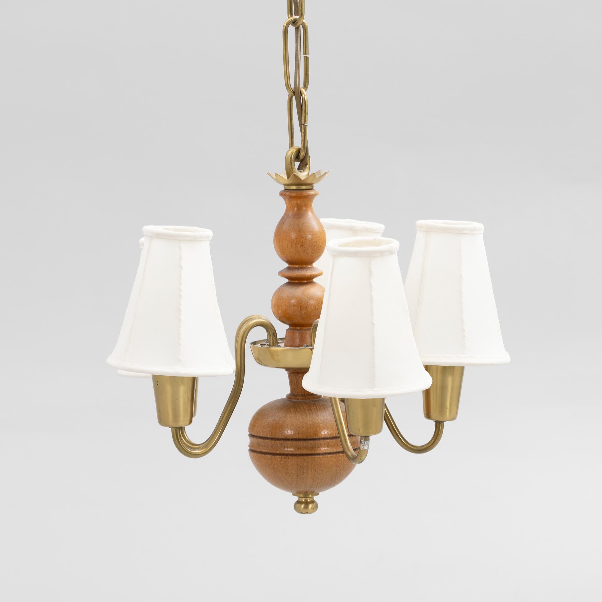 Hans Bergström, Ceiling lamp, model 115, ateljé Lyktan, Åhus, 1940s.