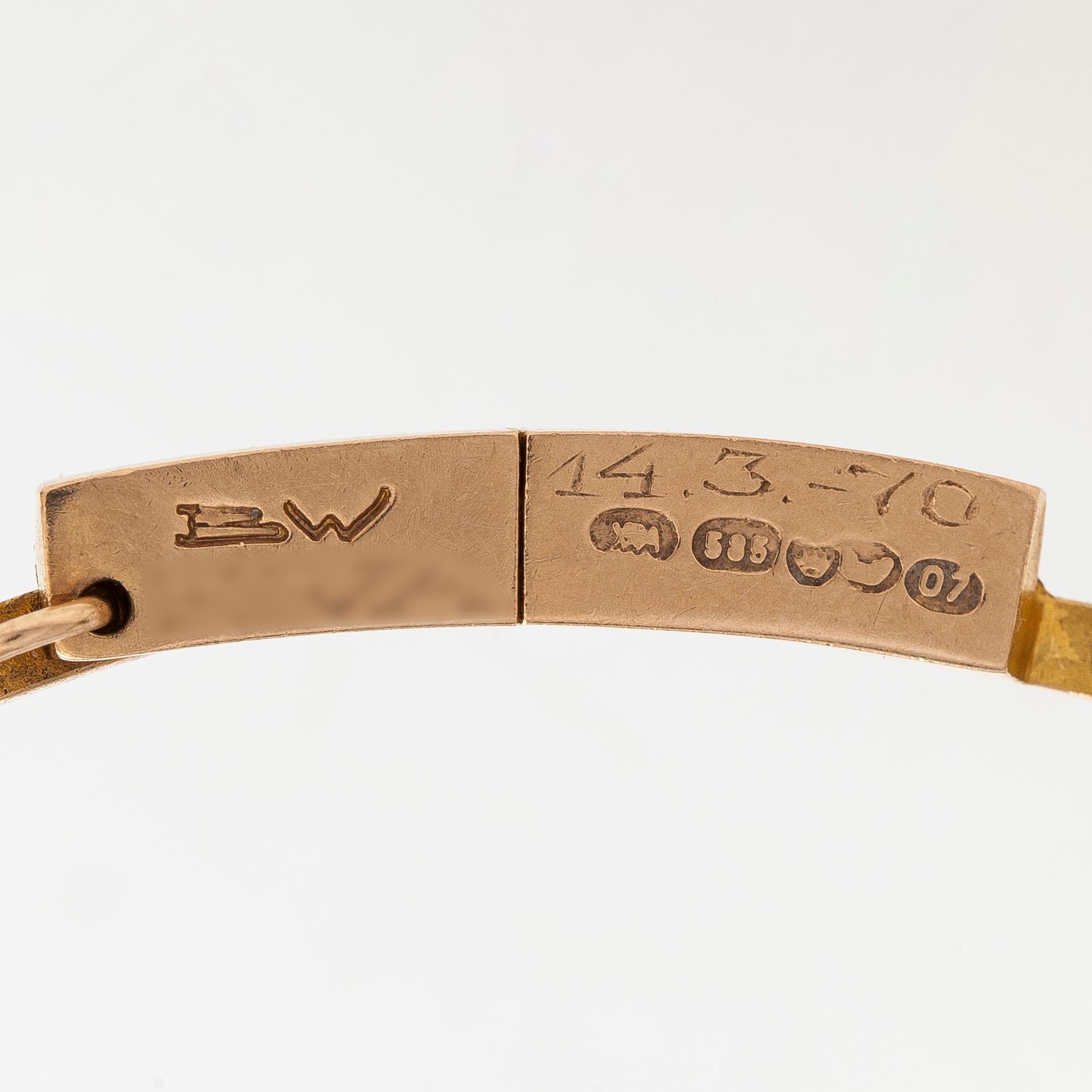 Björn Weckström, collier, "Tundra", 14K guld. Lapponia 1967.