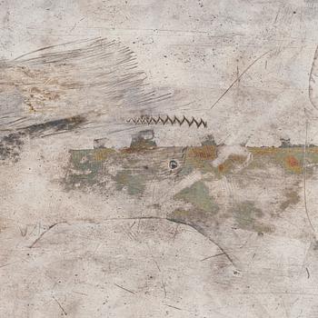 Bricka, silver, oidentifierade stämplar, 18-1900-tal.