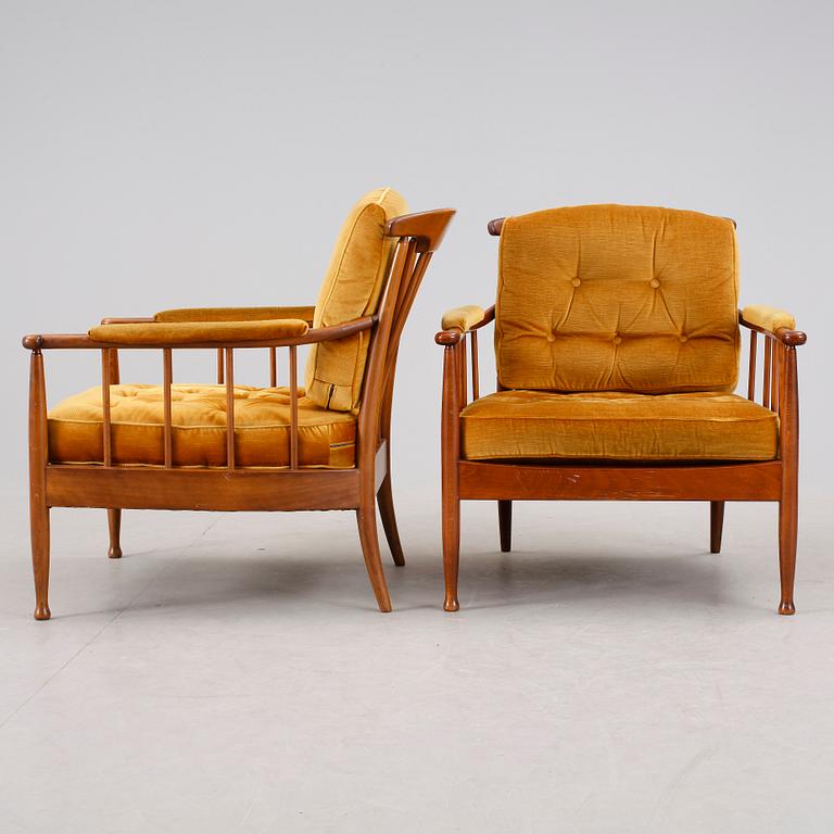 FÅTÖLJER ett par. "Skrindan", Kerstin Hörlin-Holmqvist, OPE, 1960-tal.