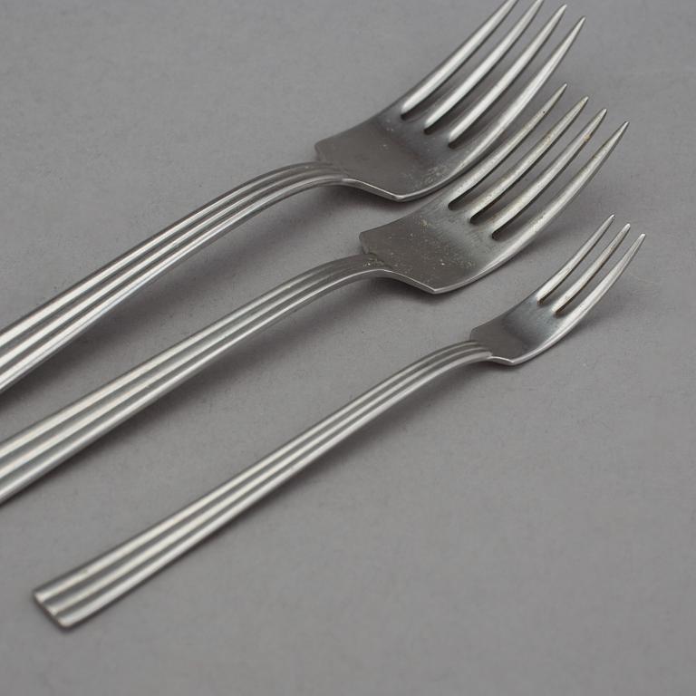 BESTICKSERVISDELAR, 129 st, rostfritt stål, Thebe, Folke Ahrström, Gense. Formgivna 1944.